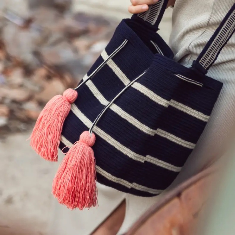 Lombia Wayuu Mochila Crossbody Bag- Size L